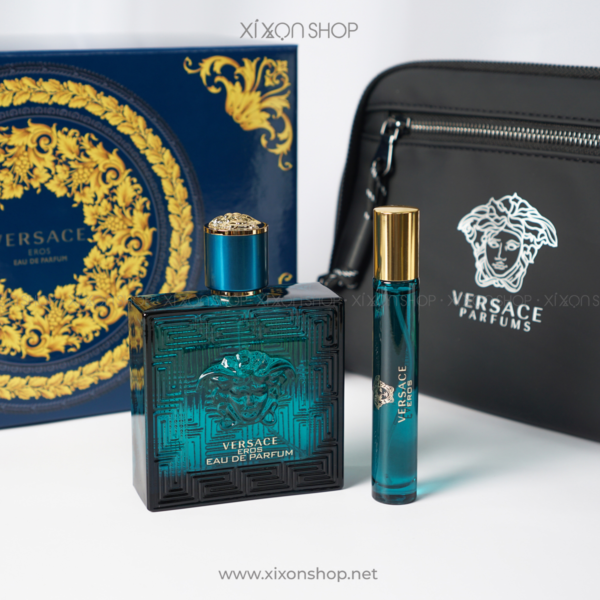 Giftset Versace Eros Pour Homme (EDP 100ml + 10ml & túi đen) - Image 2