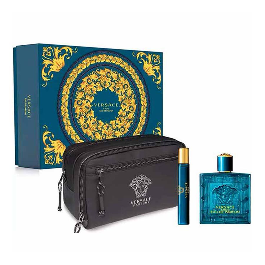 Giftset Versace Eros Pour Homme (EDP 100ml + 10ml & túi đen)